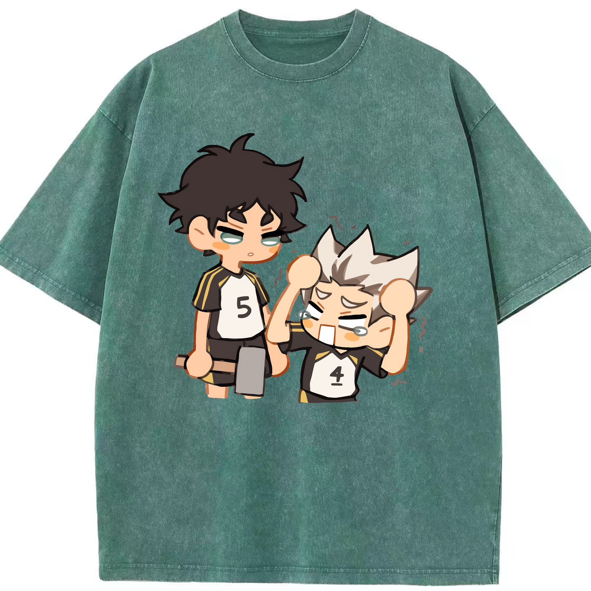 （画像用） ハイキュー!! Haikyu!! 綿100% ヴィンテージ風 半袖Tシャツ（フロントプリント）